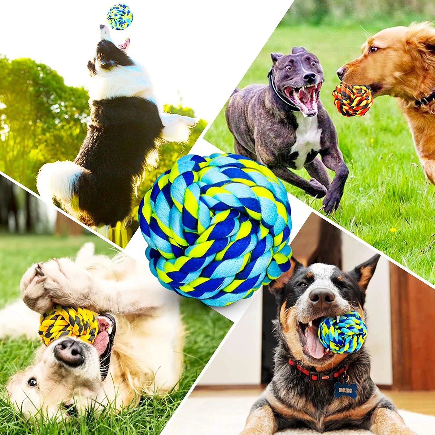 XL Dog Chew Toys for Aggressive Chewers Large Breed, 14 Pack Tough Indestructible Dog Toys , Durable Puppy Chew Toys for Teething, Heavy Duty Cotton Dog Rope Toys for Large Dogs