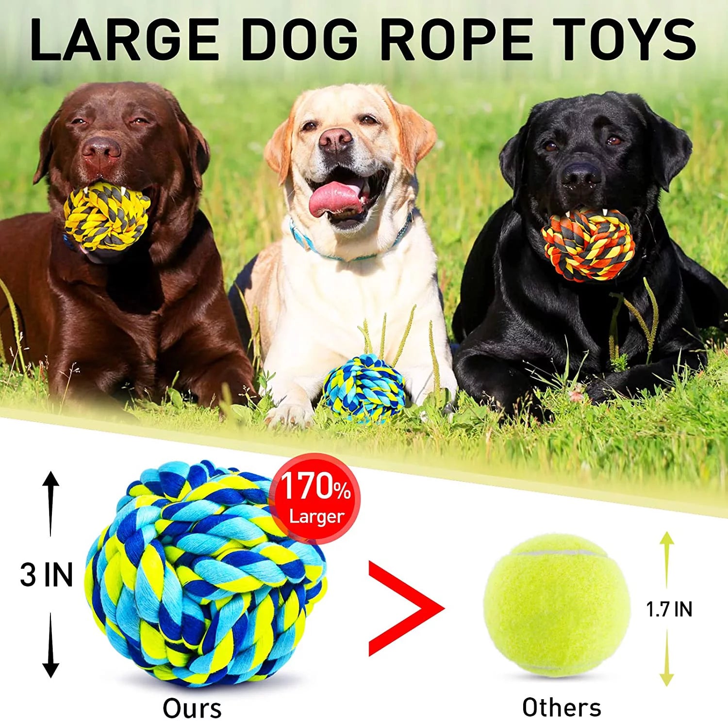 XL Dog Chew Toys for Aggressive Chewers Large Breed, 14 Pack Tough Indestructible Dog Toys , Durable Puppy Chew Toys for Teething, Heavy Duty Cotton Dog Rope Toys for Large Dogs
